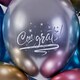image 2 of Assorted Colour Congrats Shiny Metallic Latex Balloons 33cm / 13 in - Pack of 6