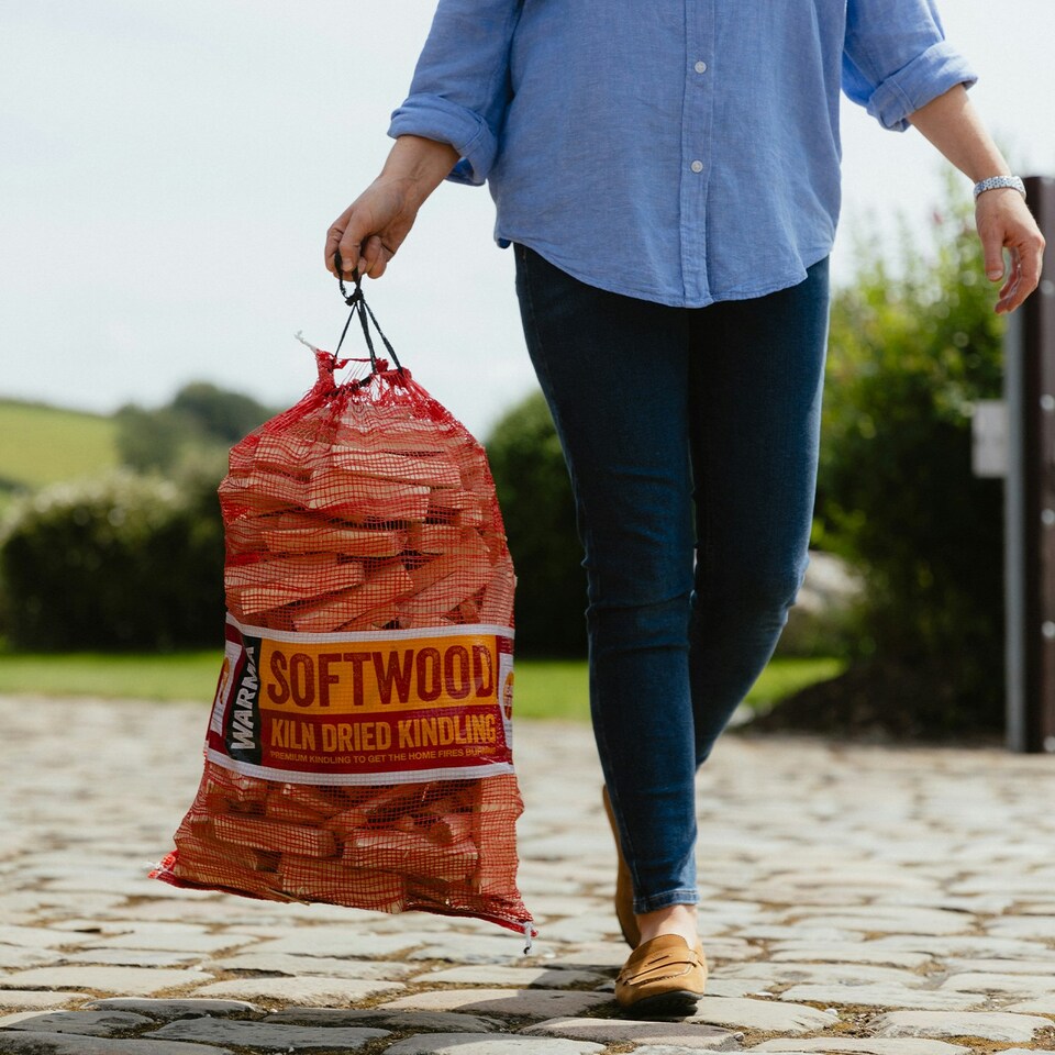 image 1 of Warma Netted Natural Wood Kindling Sticks - 2 x 3kg Nets
