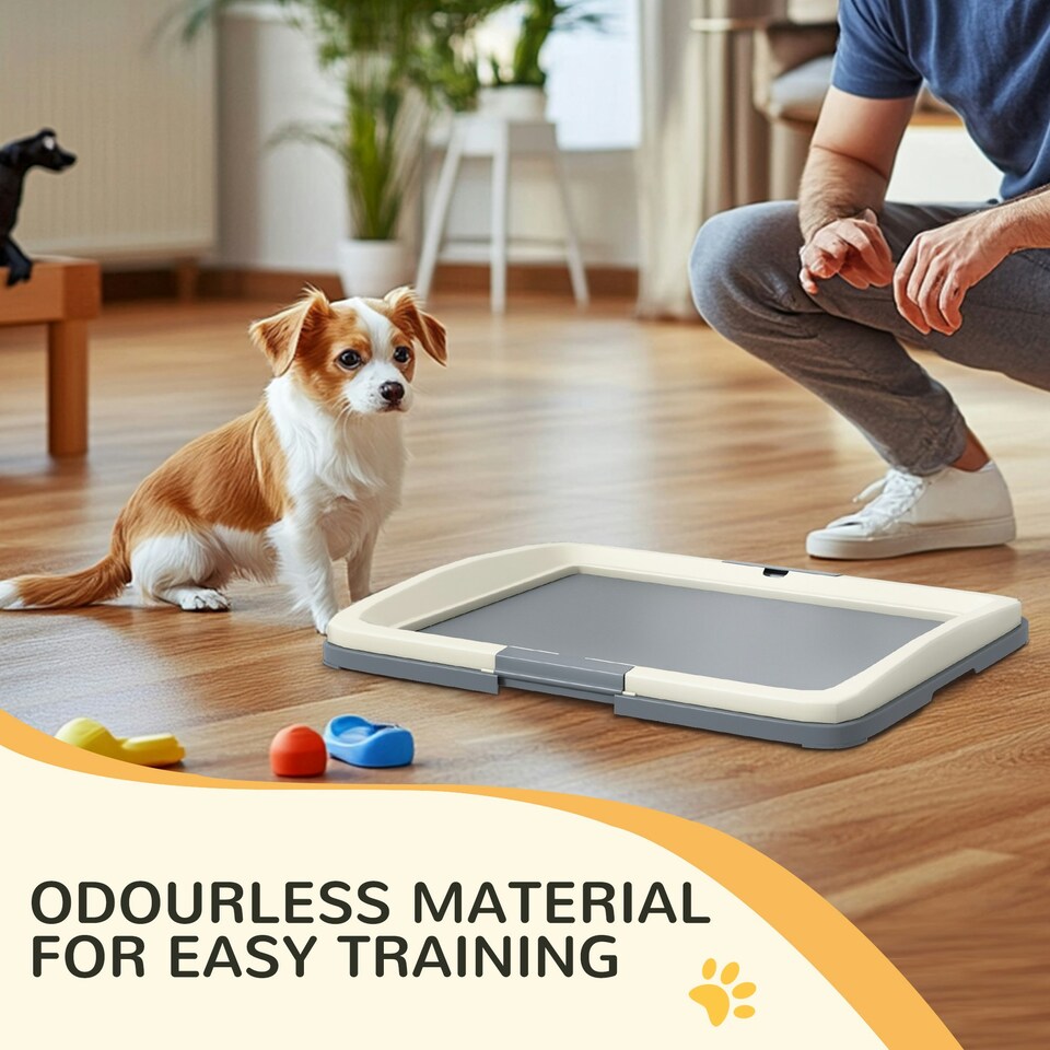 image 1 of PawHut Dog Toilet Tray, Dog Litter Tray for Training Dogs, 63 x 49 x 6cm