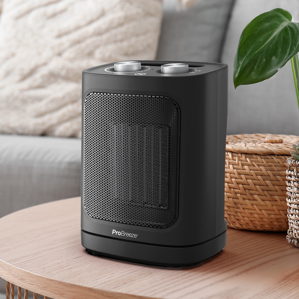 image 1 of Pro Breeze 1800W Mini Ceramic Fan Heater - Black