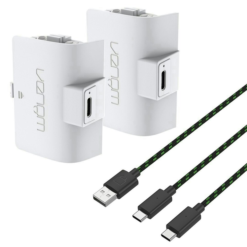 image 1 of Venom Xbox High Capacity 1100mAh Rechargeable Battery Twin Pack AA