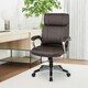 image 10 of COSTWAY Executive Office Chair Computer Desk Chair Brown Brown