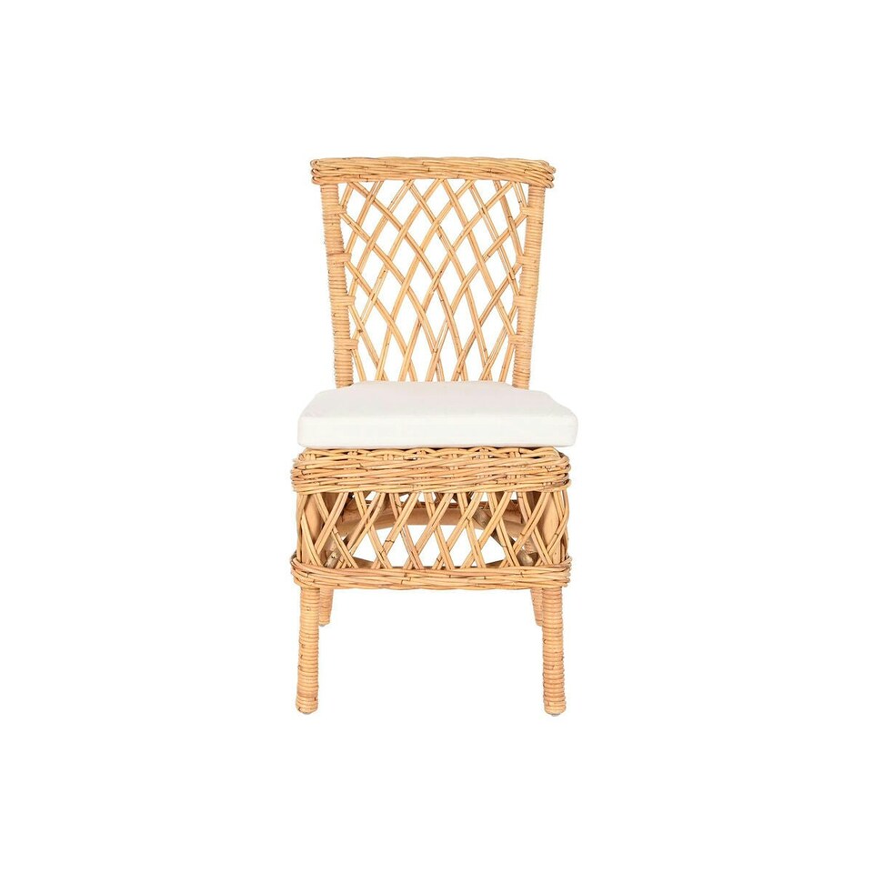 image 1 of Chair DKD Home Decor White Natural 45 x 55 x 85 cm 45 x 55 x 90 cm 47 x 58 x 90 cm White