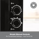 image 5 of Hamilton Beach 20L Manual Black Microwave With Stainless Steel Cavity