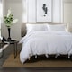 image 7 of 100% Washed Cotton Duvet Cover Set – Soft, Breathable & Textured with Tie Fastening Pink | Pink | King