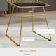 image 5 of HOMCOM Dining Chairs Set of 2, Metal Wire Kitchen Chairs with Back, Gold Tone