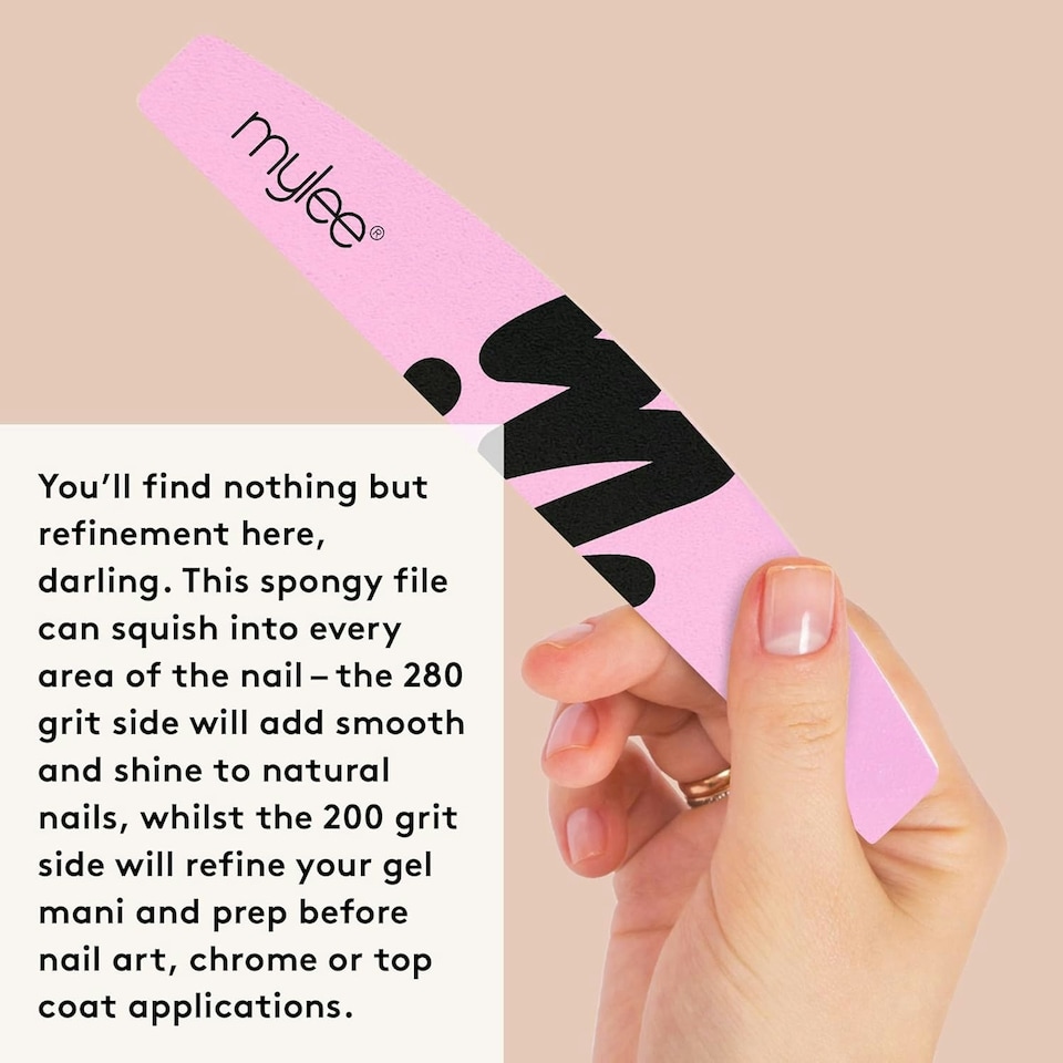 image 1 of Mylee Foam Nail Files 200/280 (Pack of 2)