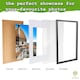 image 2 of Nicola Spring 3x Photo Frames with White A4 Mount - A3 (12" x 17") Black Portrait Hanging Wall Mounted Picture Display Frame