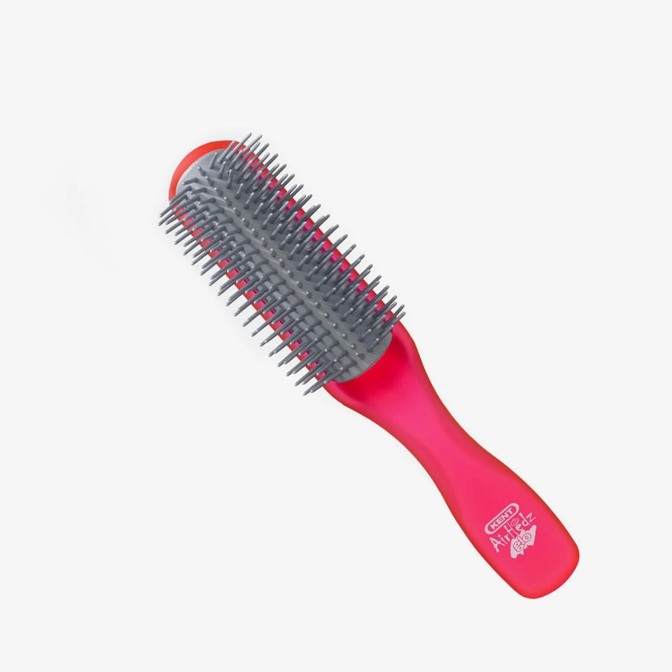image 1 of Kent Brushes AirHedz Glo Half Round Detangling Brush in Red