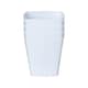 image 1 of Wham studio 4x 14cm Square Plastic Planter | White | Ice White