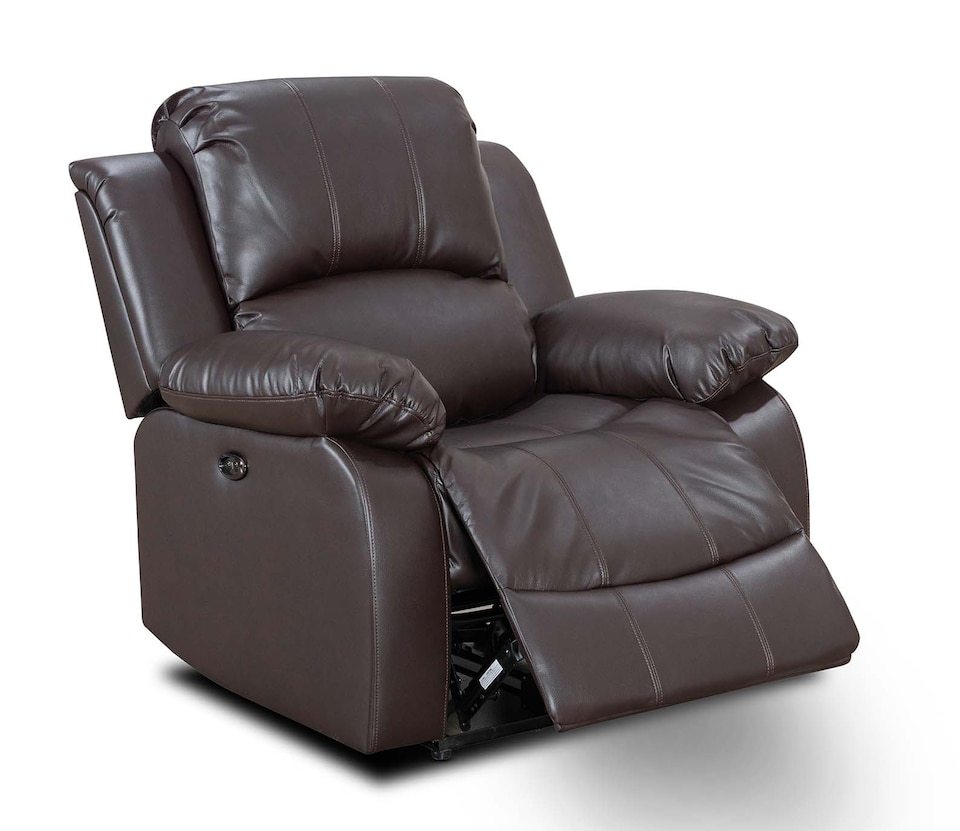 image 1 of Faux Leather Brown Electric Recliner Chair VALENCIA