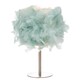 image 2 of Modern and Real Duck Egg Feather Table Lamp with Satin Nickel Base and Switch | Blue | Blue | 1