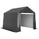 image 1 of Outsunny 3 x 3(m) Portable Shed, Waterproof and Heavy Duty Dark Grey