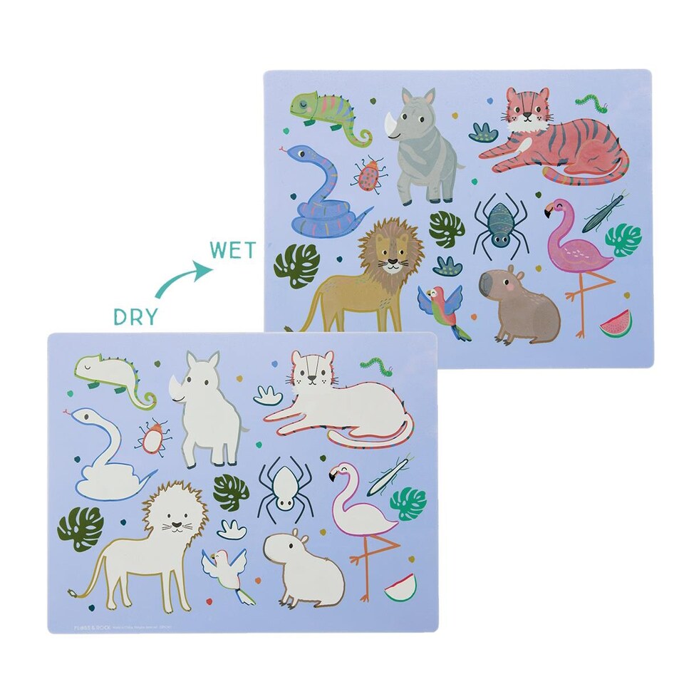 image 1 of Floss & Rock Magic Water Colouring Placemats - Jungle