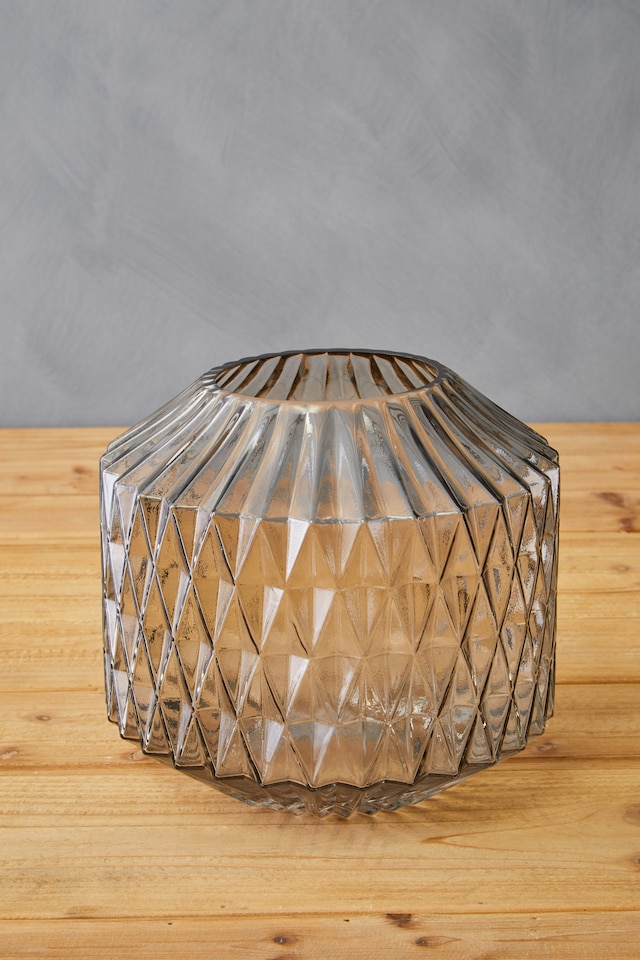 image 1 of Brice Large Grey Glass Vase | Grey