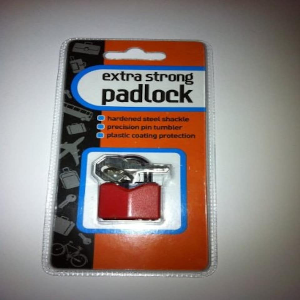 image 1 of Extra Strong Pad Lock - Hardened Steel Shackle with 3 Keys