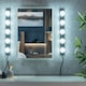 image 4 of ValueLights Plug in Matte Black Hollywood Make Up Dressing Table Vanity Wall Light Glass Globe Lamp Shade - Bulbs Included | Black