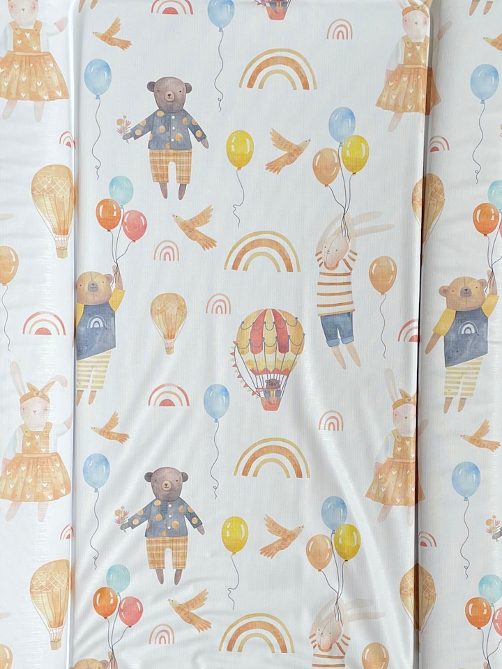 image 1 of Babybase Changing Mat Animal Festival | White