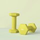 image 8 of SPORTNOW Set of 2 Hexagonal Dumbbells Weights Pair, 2 x 1kg, Yellow