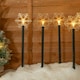 image 1 of ValueLights Snowflake Black Outdoor Ground Spike Light