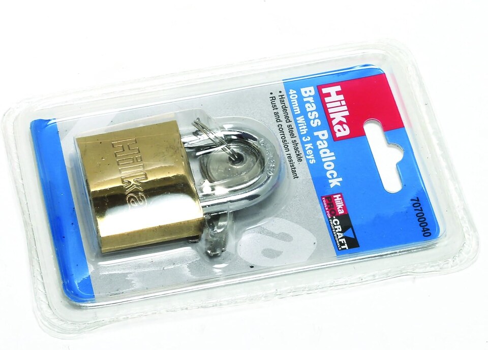 image 1 of Hilka 40mm Brass Padlock (Product Code: 70700040)