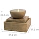 image 5 of Teamson Home Garden Outdoor Water Feature, Large Square Water Fountain, 2 Tier Basin Design, With LED Lights - Light Brown