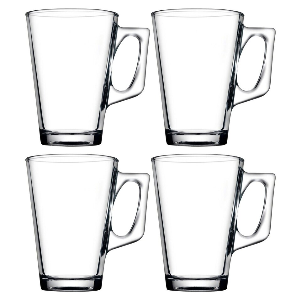 image 1 of Pasabahce Glass Coffee Mugs | Clear | 4
