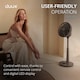 image 10 of Duux Whisper 3 Standing Fan with Remote Control | Grey | Grey