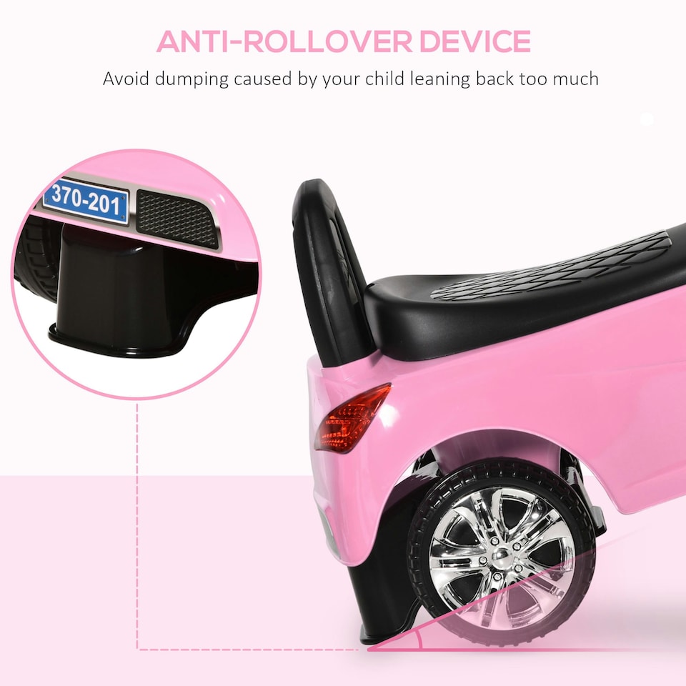 image 1 of HOMCOM Ride on Car Baby Toddler Walker Foot to Floor Sliding Car Slider Pink