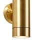image 3 of CGC NOAH Brass GU10 Double Up and Down Outdoor Wall Light Spotlight IP54 Gold