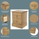 image 2 of Cotswold 2 Drawer Bedside Cabinet - Antique Waxed Pine, Traditional Rustic Country Design | Brown | Antique Waxed Pine | One Size | 1