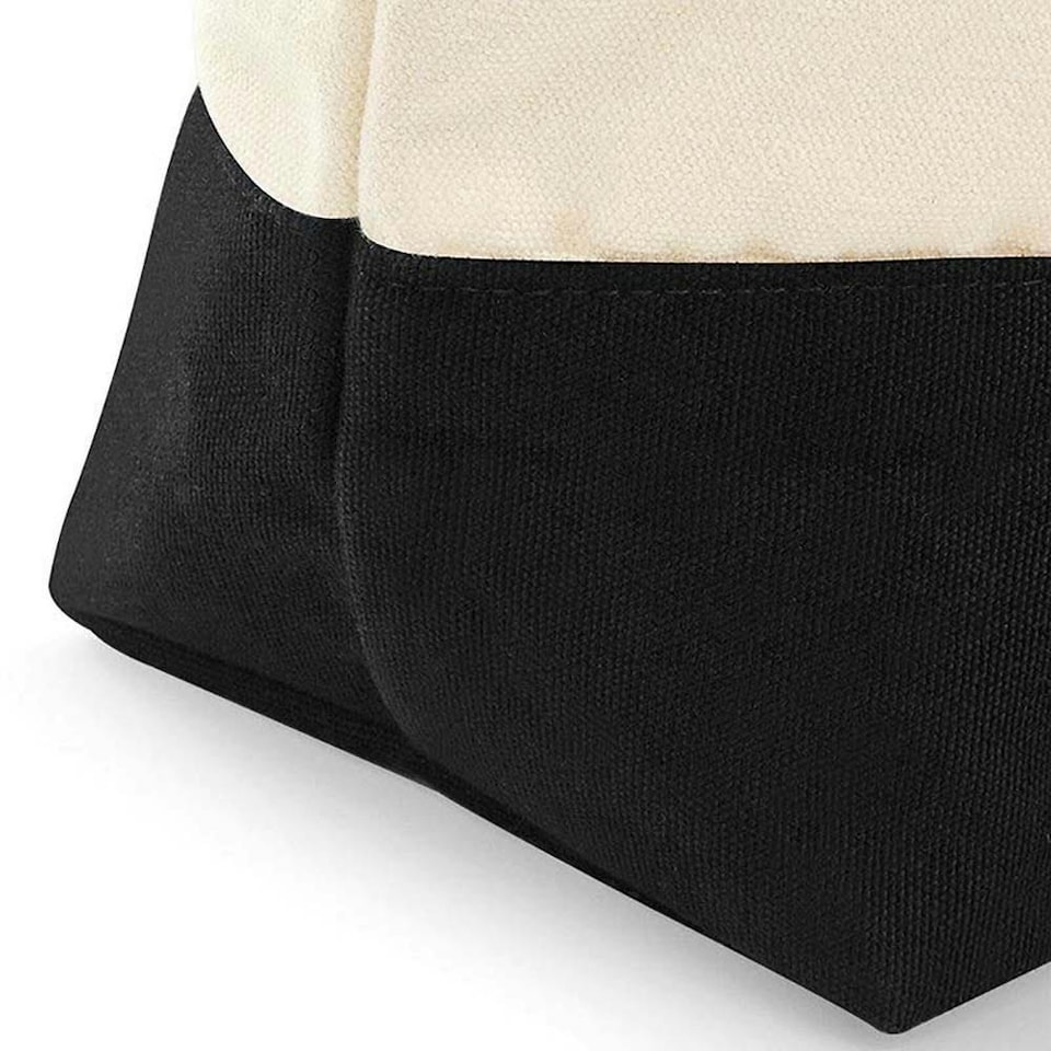 image 1 of Westford Mill Dipped Base Canvas Accessory Bag - Natural/Black - L | Cream