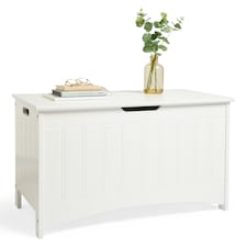 VonHaus Holbrook White Storage Chest with Hinged Lid