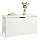 image 1 of VonHaus Holbrook White Storage Chest with Hinged Lid