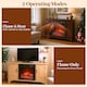 image 5 of COSTWAY Electric Fireplace Insert 18 Inches Recessed Black
