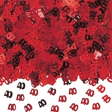 Spot on Gifts Metallic 40th Anniversary Confetti - Ruby Red - One Size