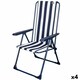 image 1 of Folding Chair Aktive Striped White Navy Blue 46 x 101 x 59 cm (4 Units) N/A