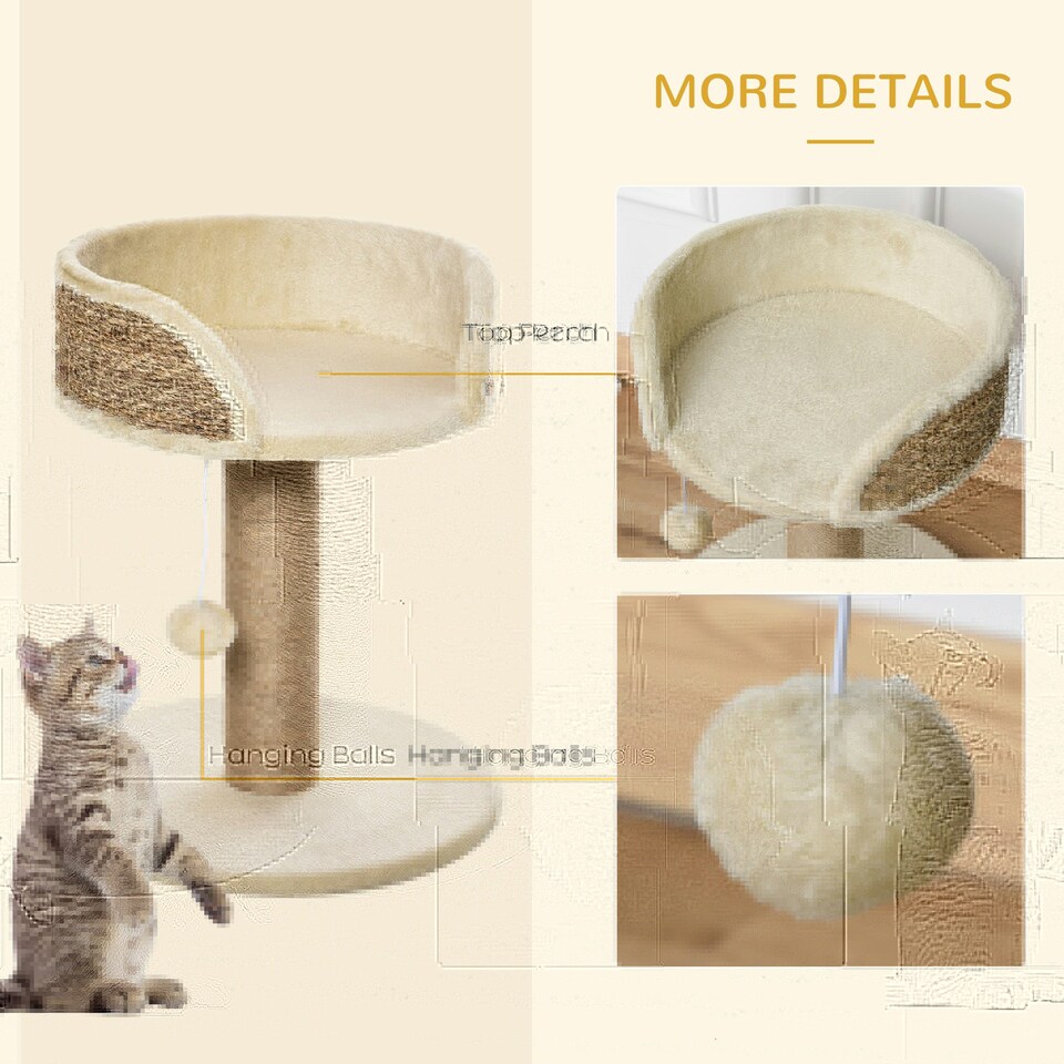 image 1 of PawHut Cat Tree Tower Activity Center Climbing Stand , Scratching Post