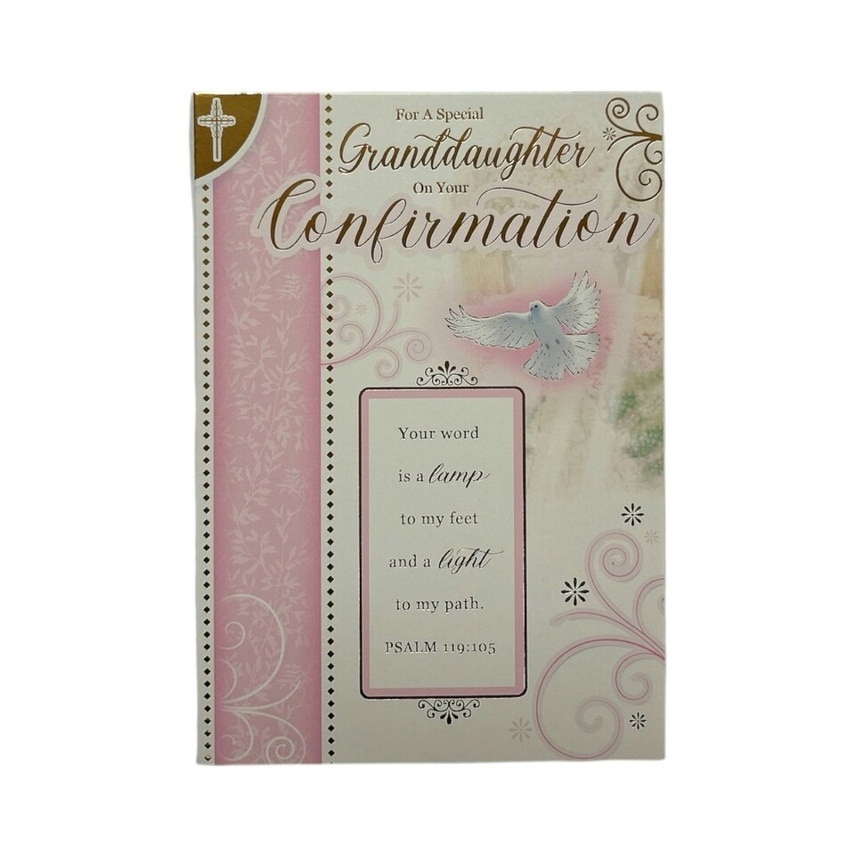 image 1 of For Special Granddaughter Dove Design Confirmation Religious Greeting Card