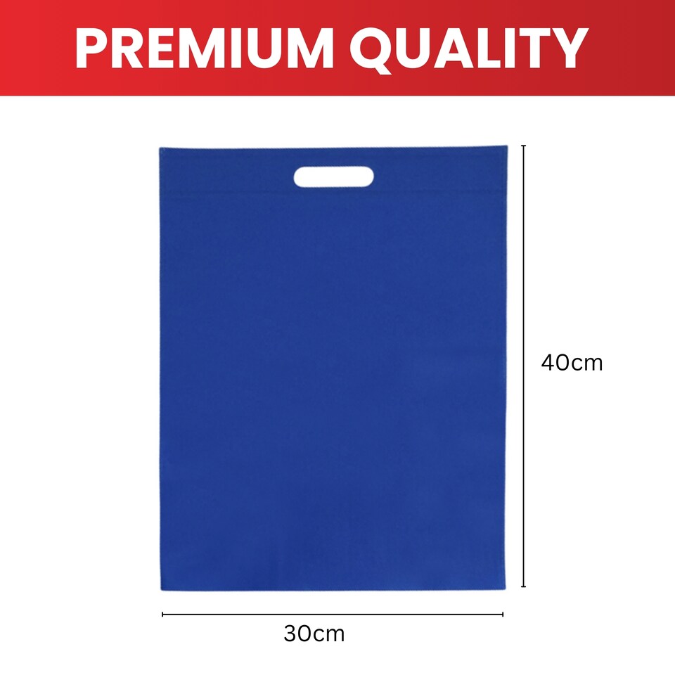 image 1 of Pack of 25 Grey Coloured 40x30cm Non-Woven Patch Handle Bags | Grey