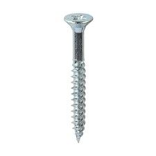 Timco - Twin-Threaded Woodscrews - PZ - Double Countersunk - Zinc (Size 12 x 2 - 200 Pieces)