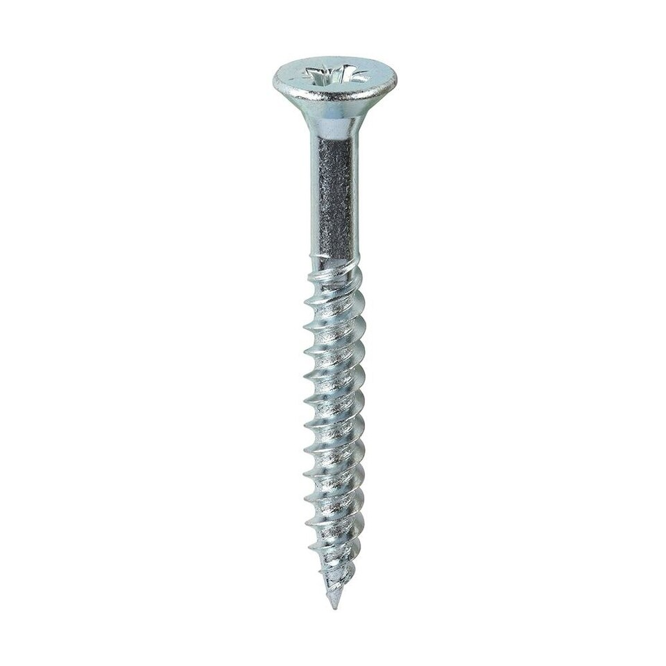image 1 of Timco - Twin-Threaded Woodscrews - PZ - Double Countersunk - Zinc (Size 12 x 2 - 200 Pieces)