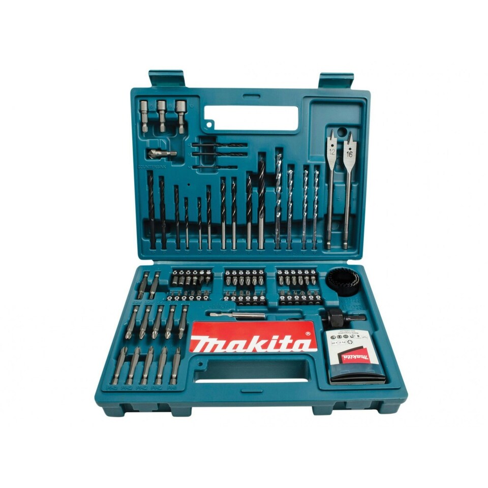 Makita B-53811 Drill & Screwdriver Bit Accessory Set, 100 Piece - Multi Colour - One Size