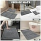 image 9 of VELVETIO Bath Mat Set Greek Pattern Anti Slip Memory Foam Toilet Rug Blue | Aqua