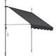 image 1 of Awning with hand crank - pressure fitted , height adjustable | Black | black/grey | 150 x 180 cm | 1