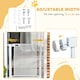 image 5 of PawHut Pressure Fit Safety Gate for Stairs w/ Auto Close 75-82 cm - White