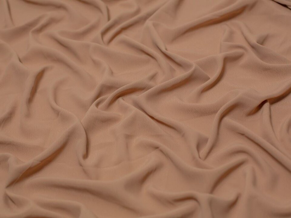 Minerva Core Range Beige Polyester Morrocaine Crepe Fabric for Dressmaking, 145cm / 57" Wide - per metre