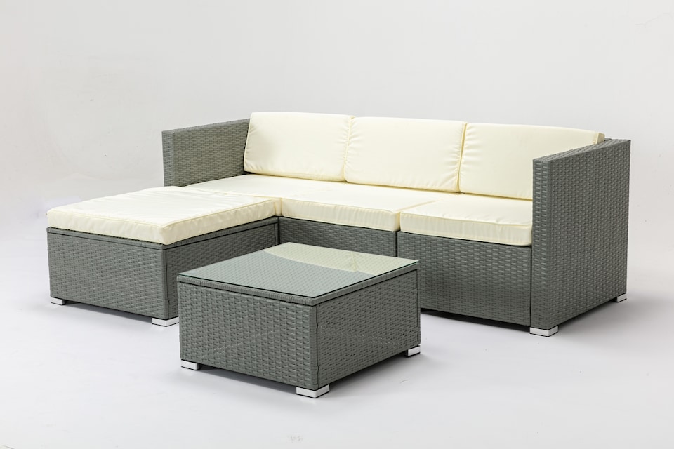 image 1 of MCC Direct Rattan Corner Sofa Chair and Table Outdoor Patio Garden Furniture set Rupert