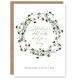 image 1 of Saturday's Child Works Hard Floral Wreath New Baby Card