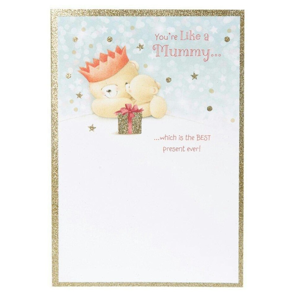 image 1 of You're Like a Mummy Cute Glitter Christmas Hallmark  New Card - Gold Medium